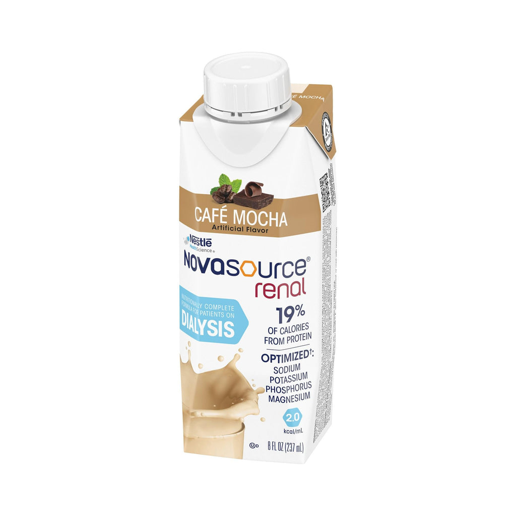 NOVASOURCE Renal Vanilla Dialysis Protein Shakes, 8 Fl Oz, 24pk