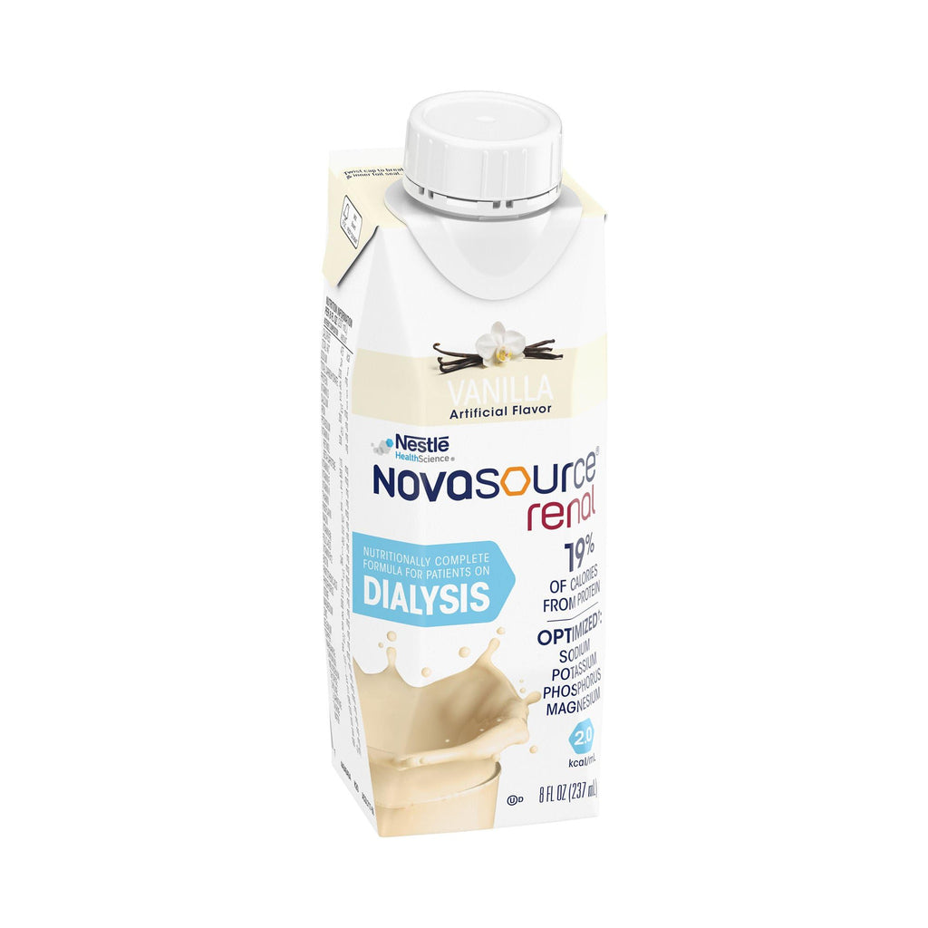 NOVASOURCE Renal Vanilla Dialysis Protein Shakes, 8 Fl Oz, 24pk