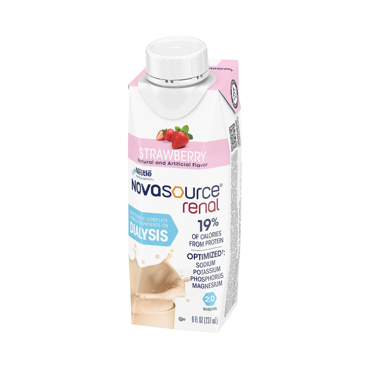 NOVASOURCE Renal Vanilla Dialysis Protein Shakes, 8 Fl Oz, 24pk