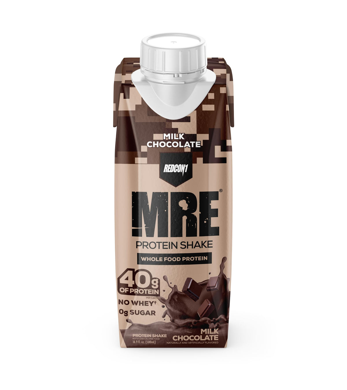 REDCON1 MRE RTD Protein Shake | Milk Chocolate | Lactose Free, 40g Protein - 12 Pack, 14 oz