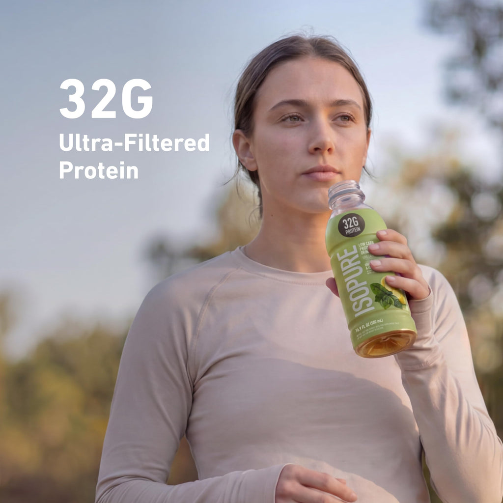 Isopure Zero Carb Clear Protein Drink, Apple Melon 12 Count