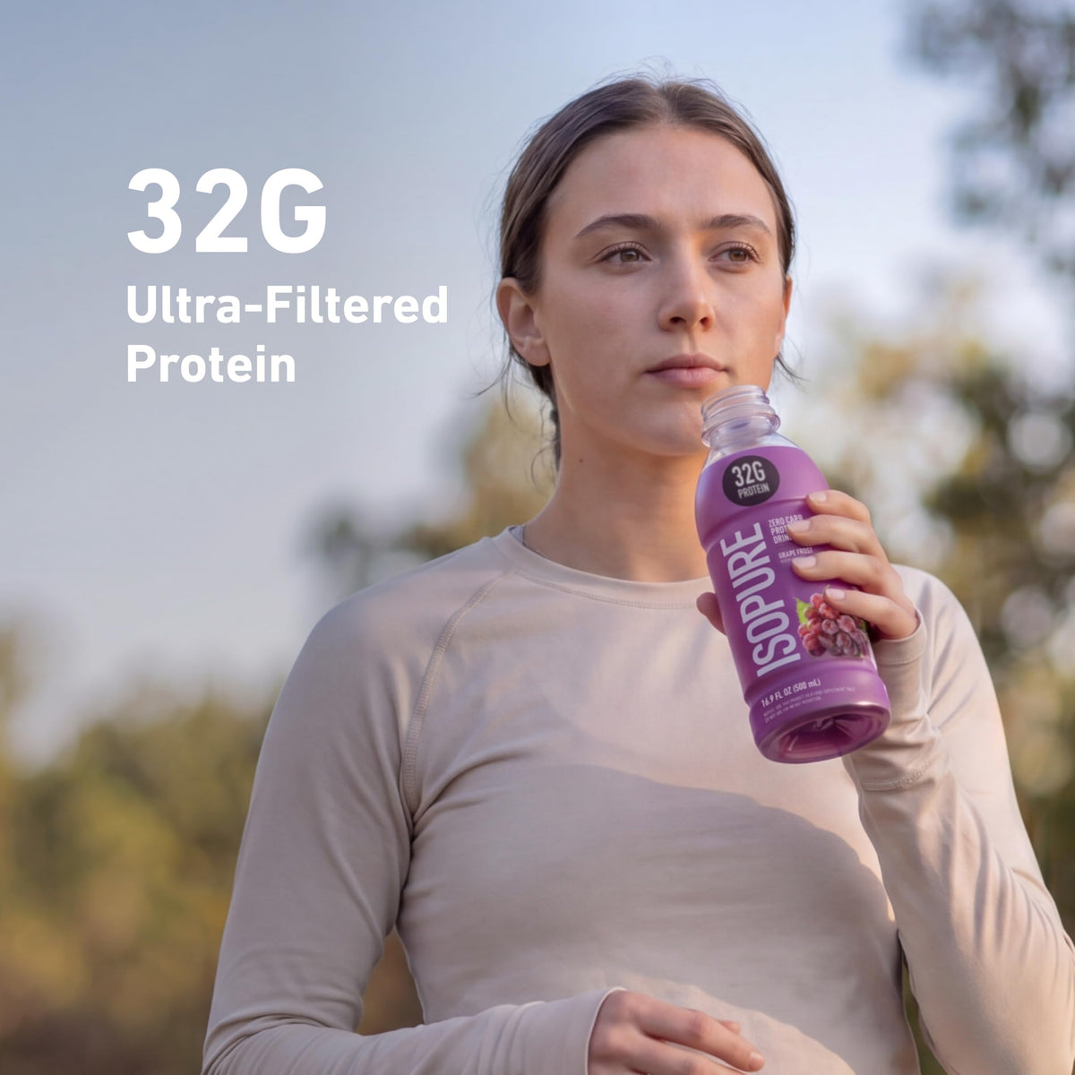 Isopure Zero Carb Clear Protein Drink, Apple Melon 12 Count