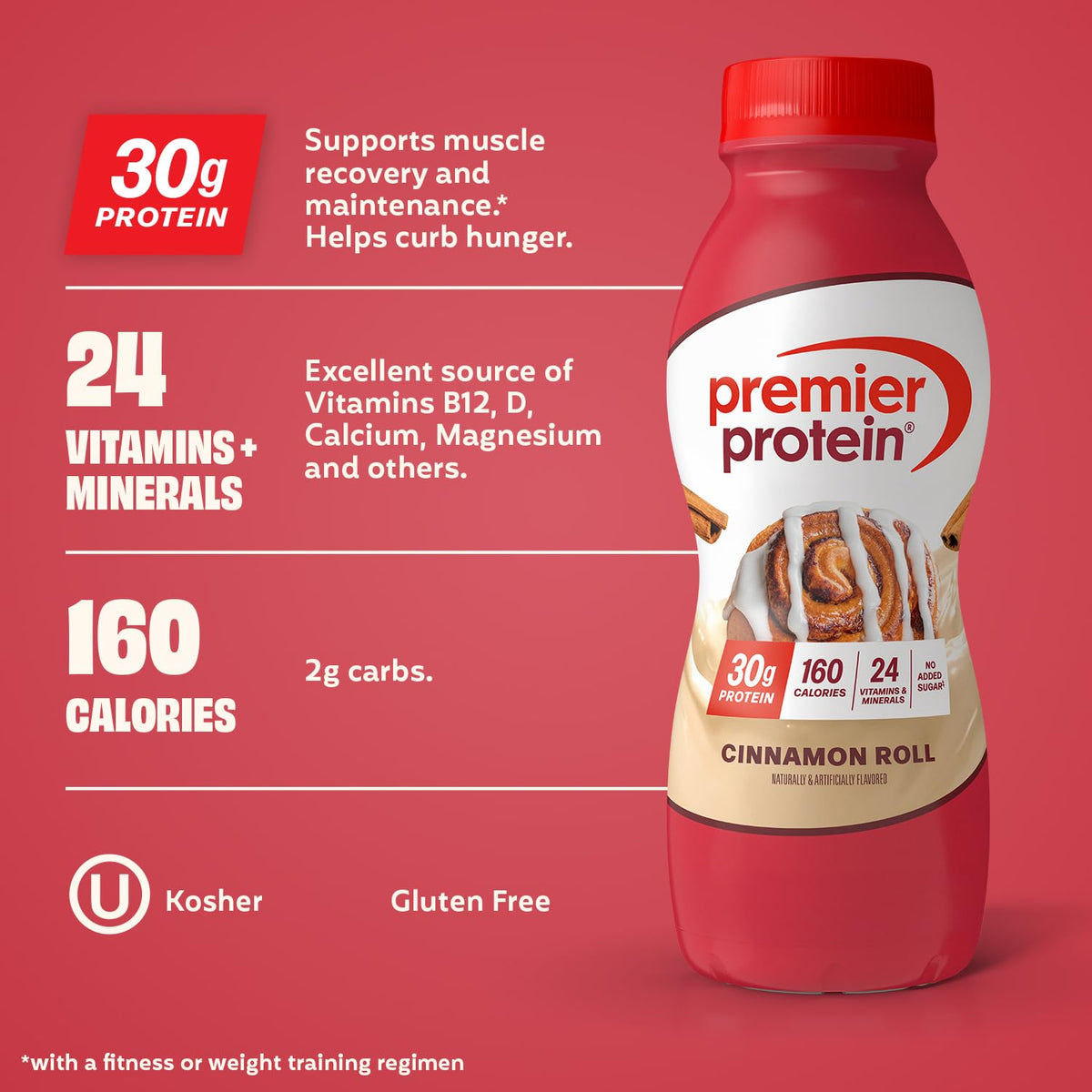Premier Protein 30g High Protein Shake, Peaches & Cream, 12 Pack