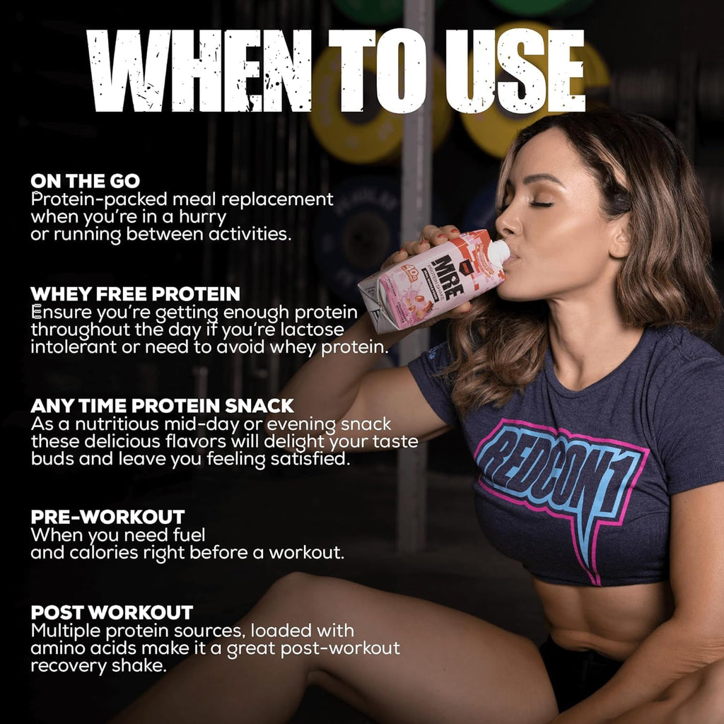 REDCON1 MRE RTD Protein Shake | Milk Chocolate | Lactose Free, 40g Protein - 12 Pack, 14 oz