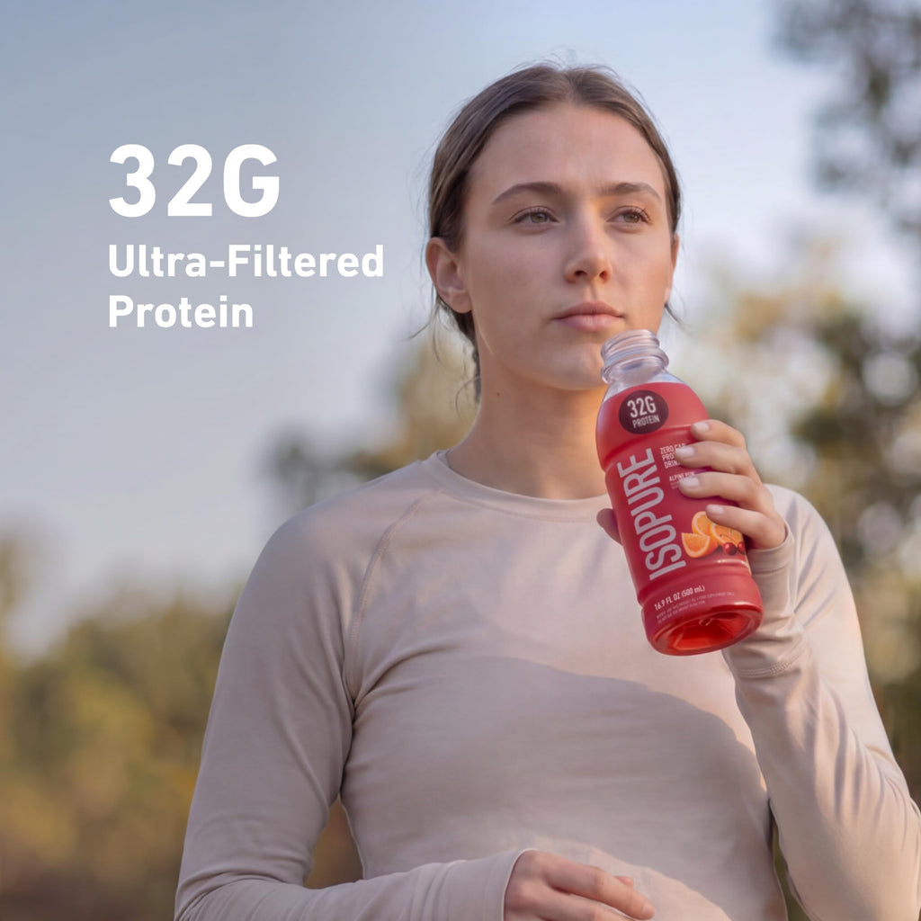 Isopure Zero Carb Clear Protein Drink, Apple Melon 12 Count