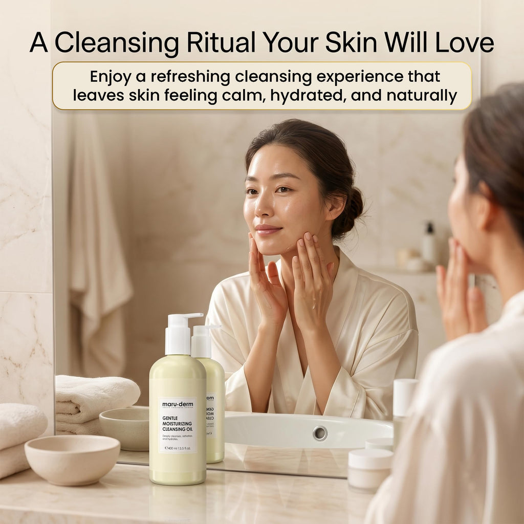 Gentle Cleansing Oil for Face & Body - Makeup Remover & Double Cleanser with Niacinamide & Panthenol - Removes Sunscreen, Sebum & Impurities, Hydrating Formula for Sensitive & Dry Skin – 200ml