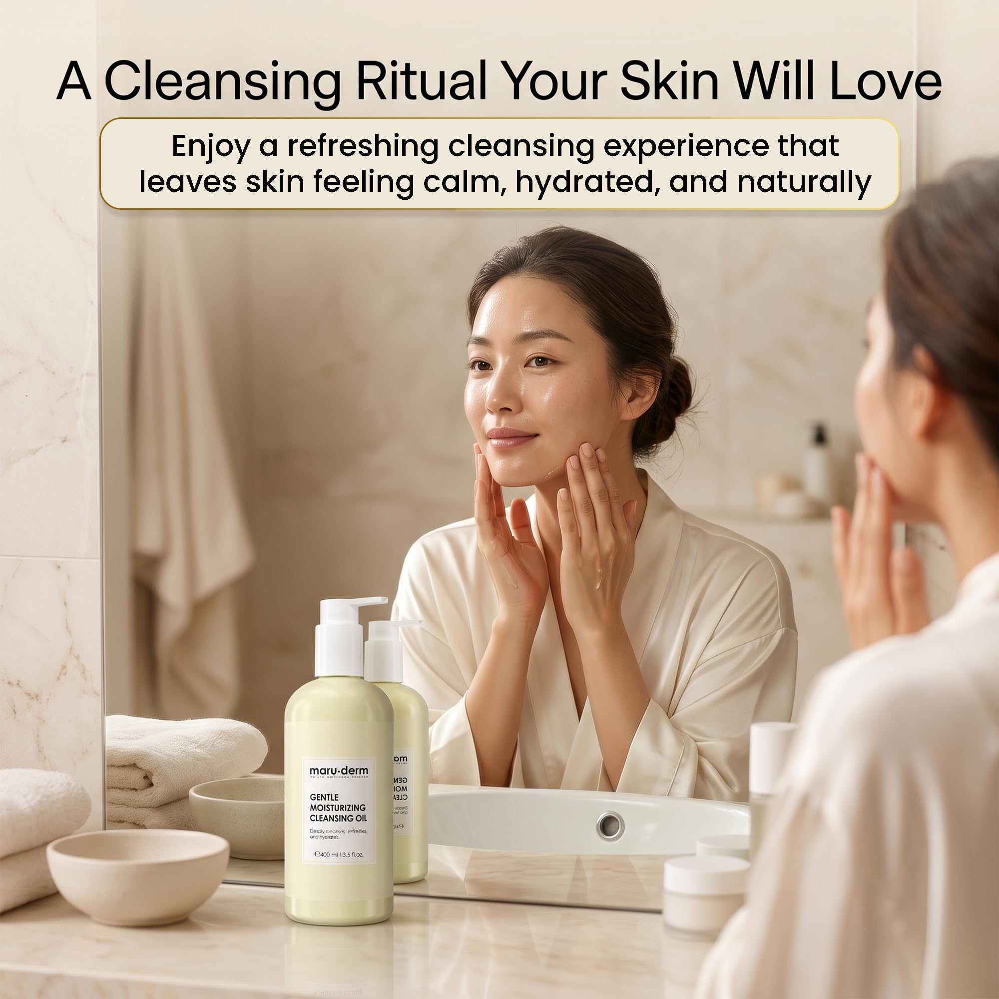 Gentle Cleansing Oil for Face & Body - Makeup Remover & Double Cleanser with Niacinamide & Panthenol - Removes Sunscreen, Sebum & Impurities, Hydrating Formula for Sensitive & Dry Skin – 200ml