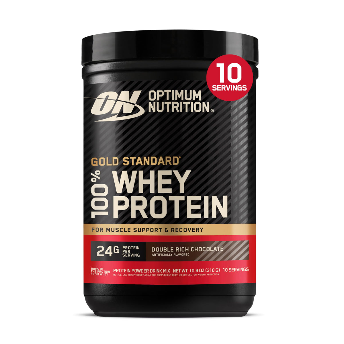 Optimum Nutrition Gold Standard Whey Protein, Double Rich Chocolate, 2 LB