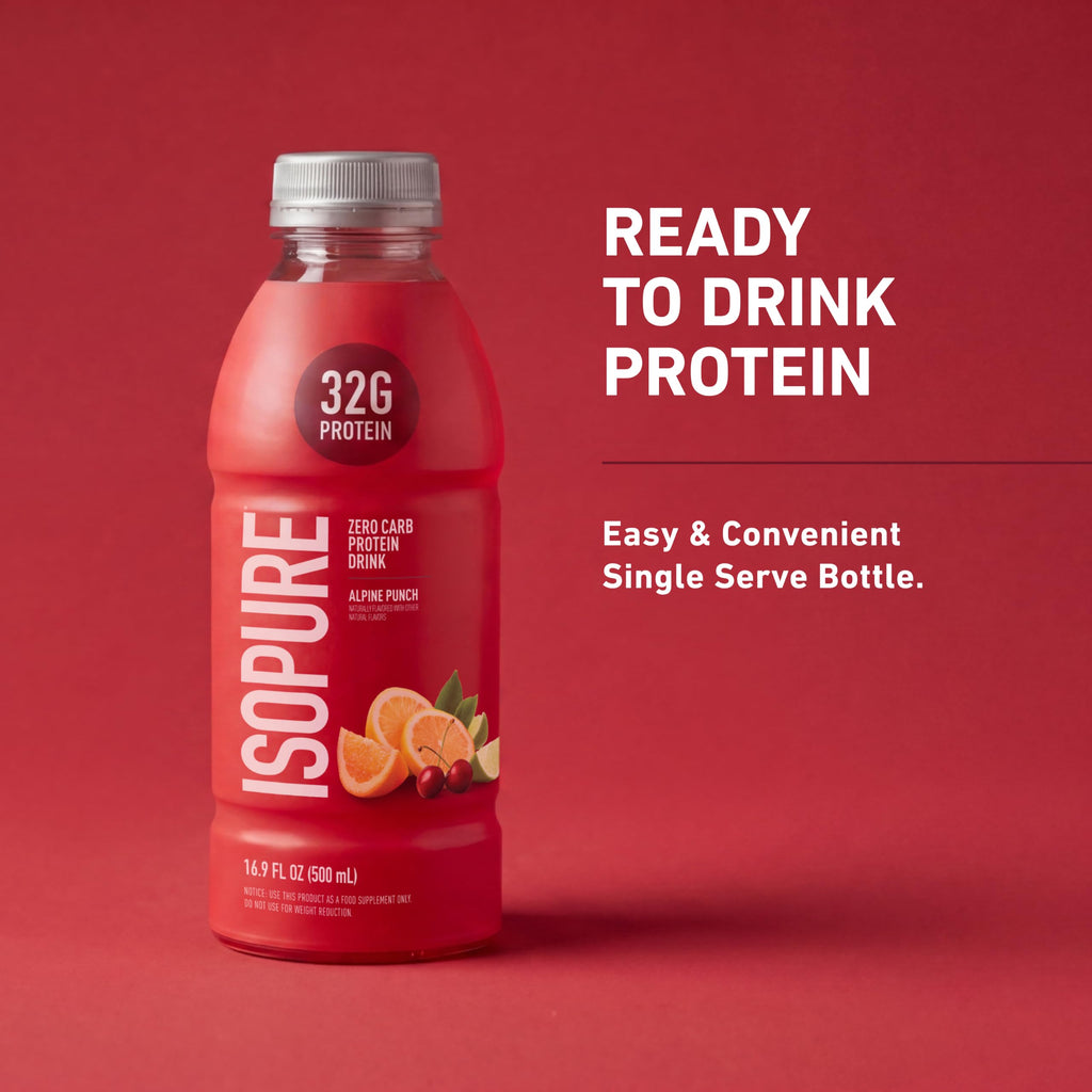 Isopure Zero Carb Clear Protein Drink, Apple Melon 12 Count