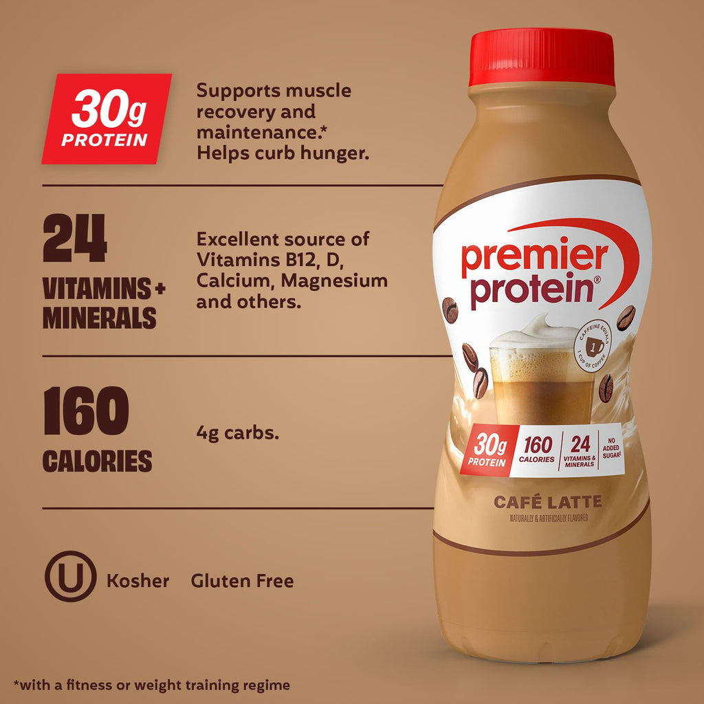 Premier Protein 30g High Protein Shake, Peaches & Cream, 12 Pack