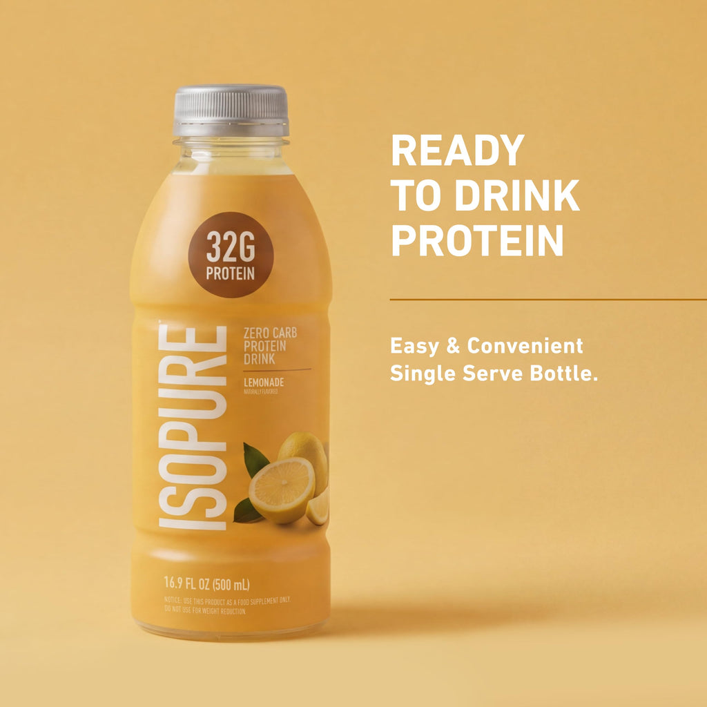 Isopure Zero Carb Clear Protein Drink, Apple Melon 12 Count
