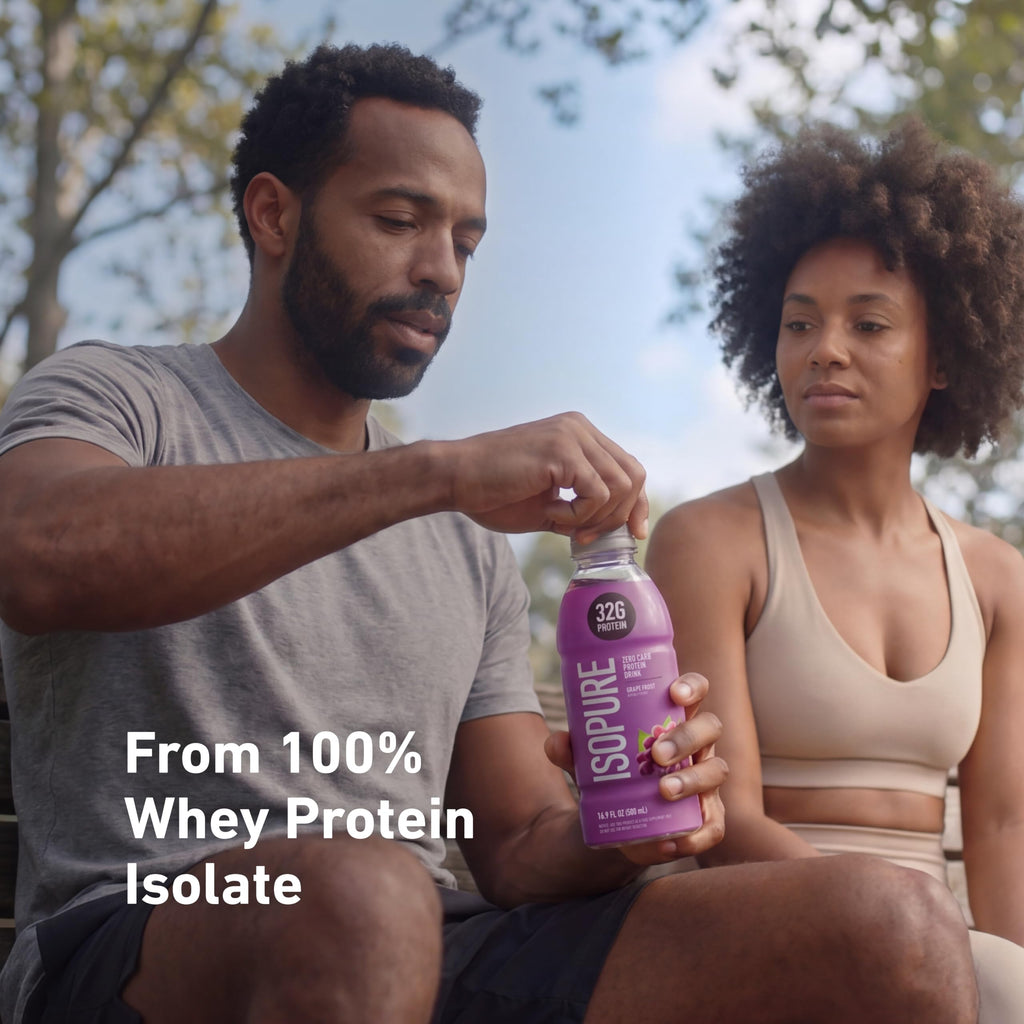 Isopure Zero Carb Clear Protein Drink, Apple Melon 12 Count