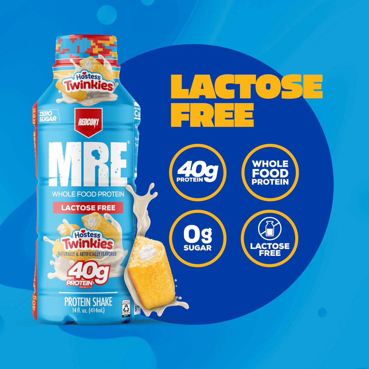 REDCON1 MRE RTD Protein Shake | Milk Chocolate | Lactose Free, 40g Protein - 12 Pack, 14 oz