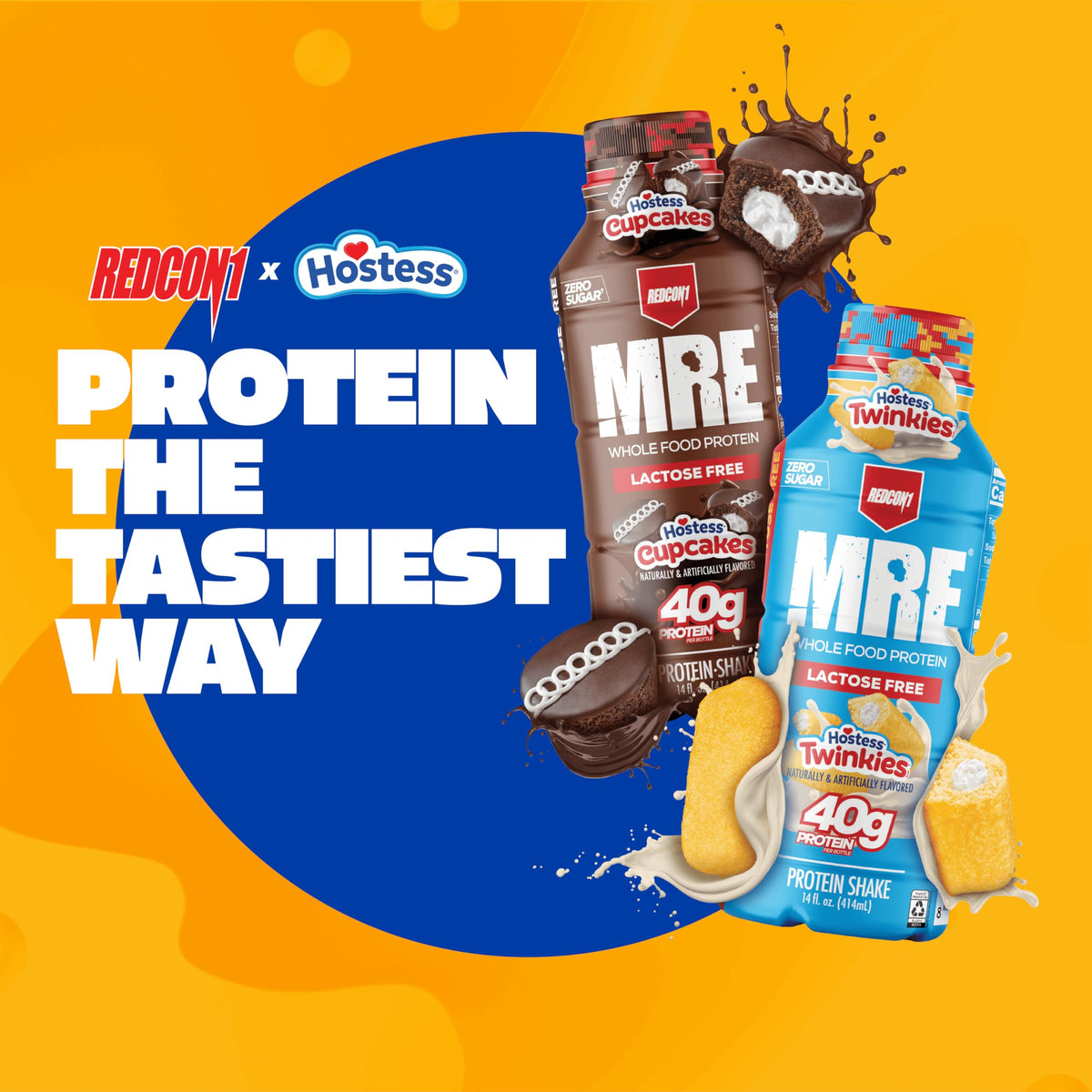 REDCON1 MRE RTD Protein Shake | Milk Chocolate | Lactose Free, 40g Protein - 12 Pack, 14 oz