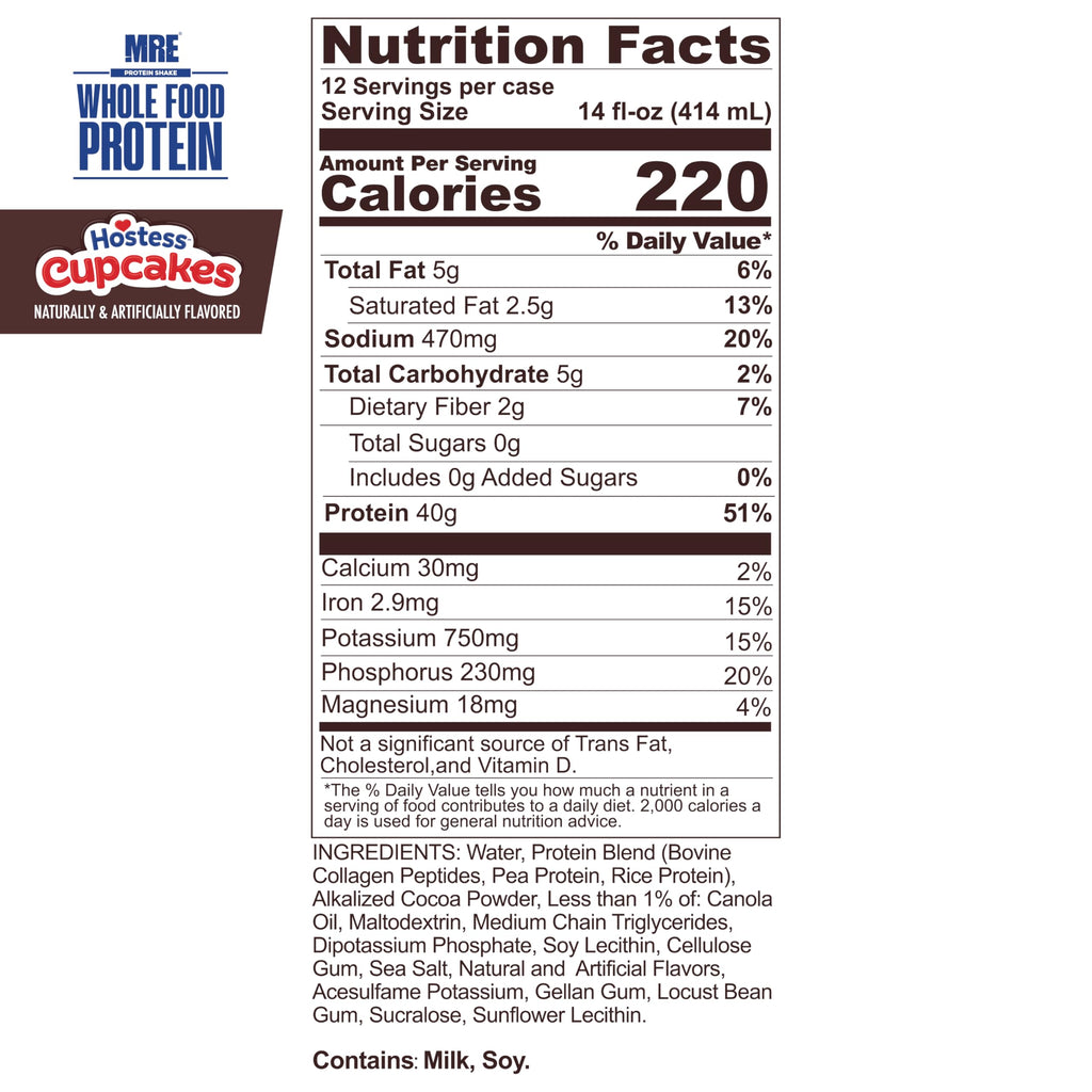 REDCON1 MRE RTD Protein Shake | Milk Chocolate | Lactose Free, 40g Protein - 12 Pack, 14 oz