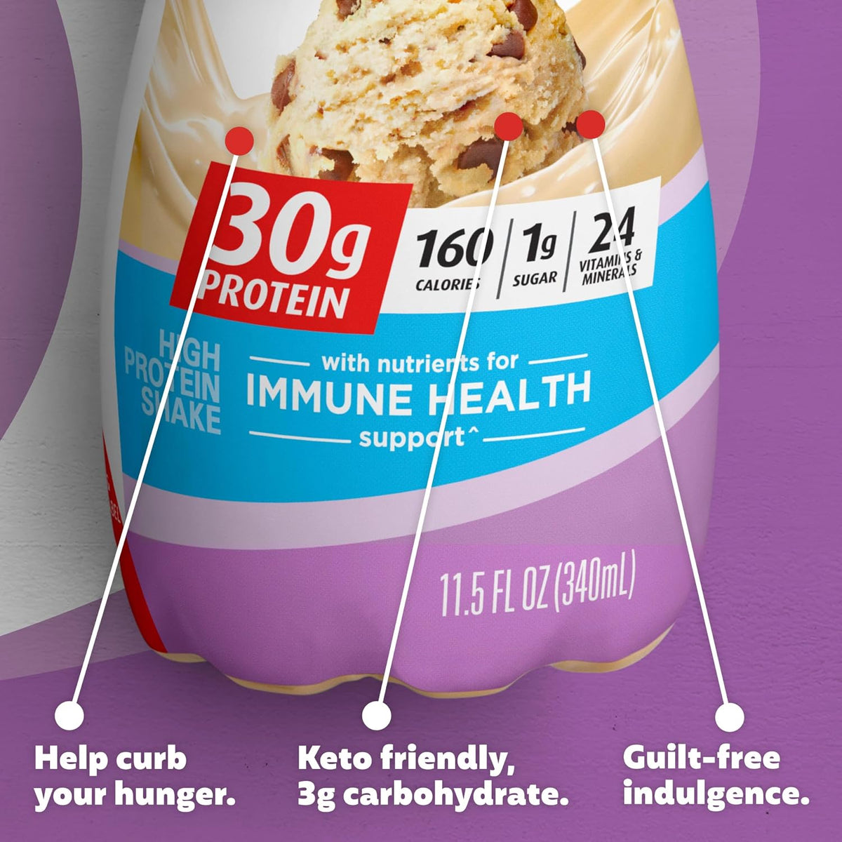Premier Protein 30g High Protein Shake, Peaches & Cream, 12 Pack