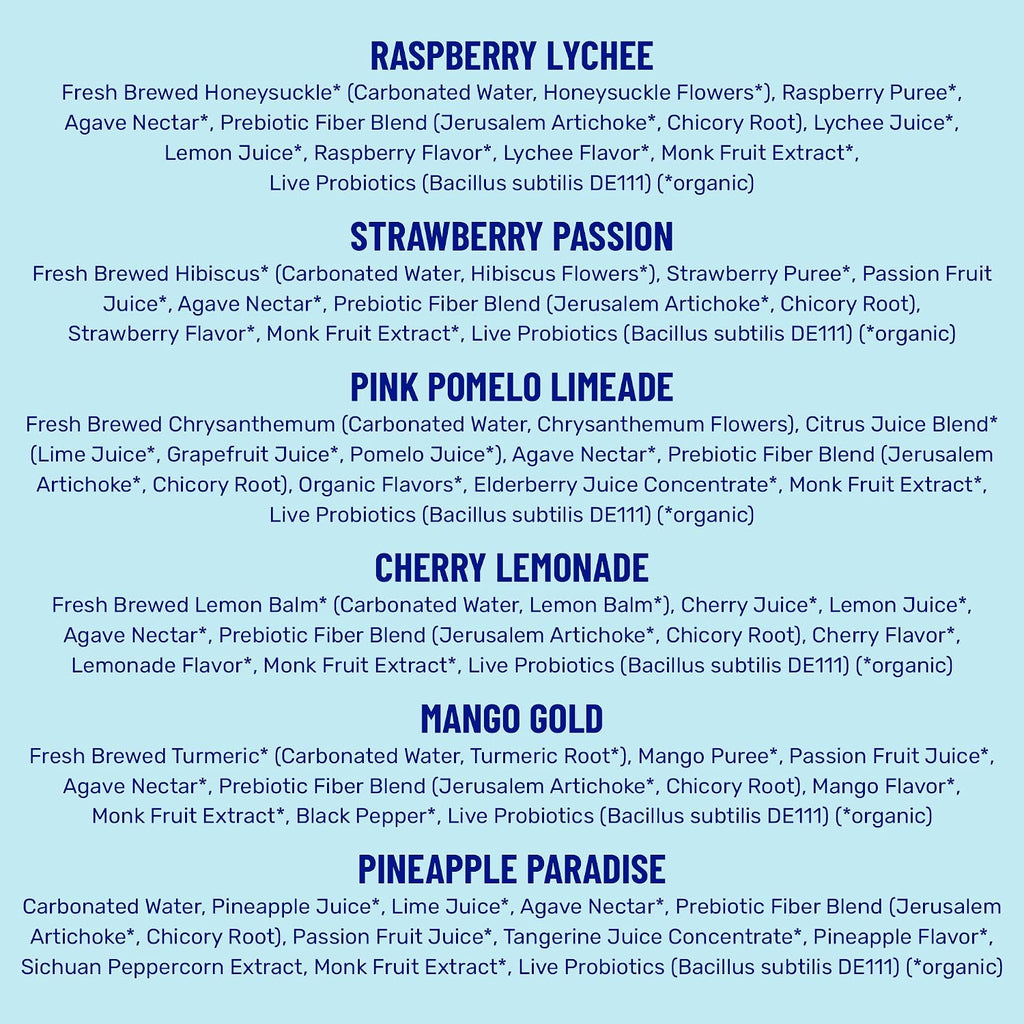 wildwonder Sparkling Probiotic Sampler Variety, 18 Pack