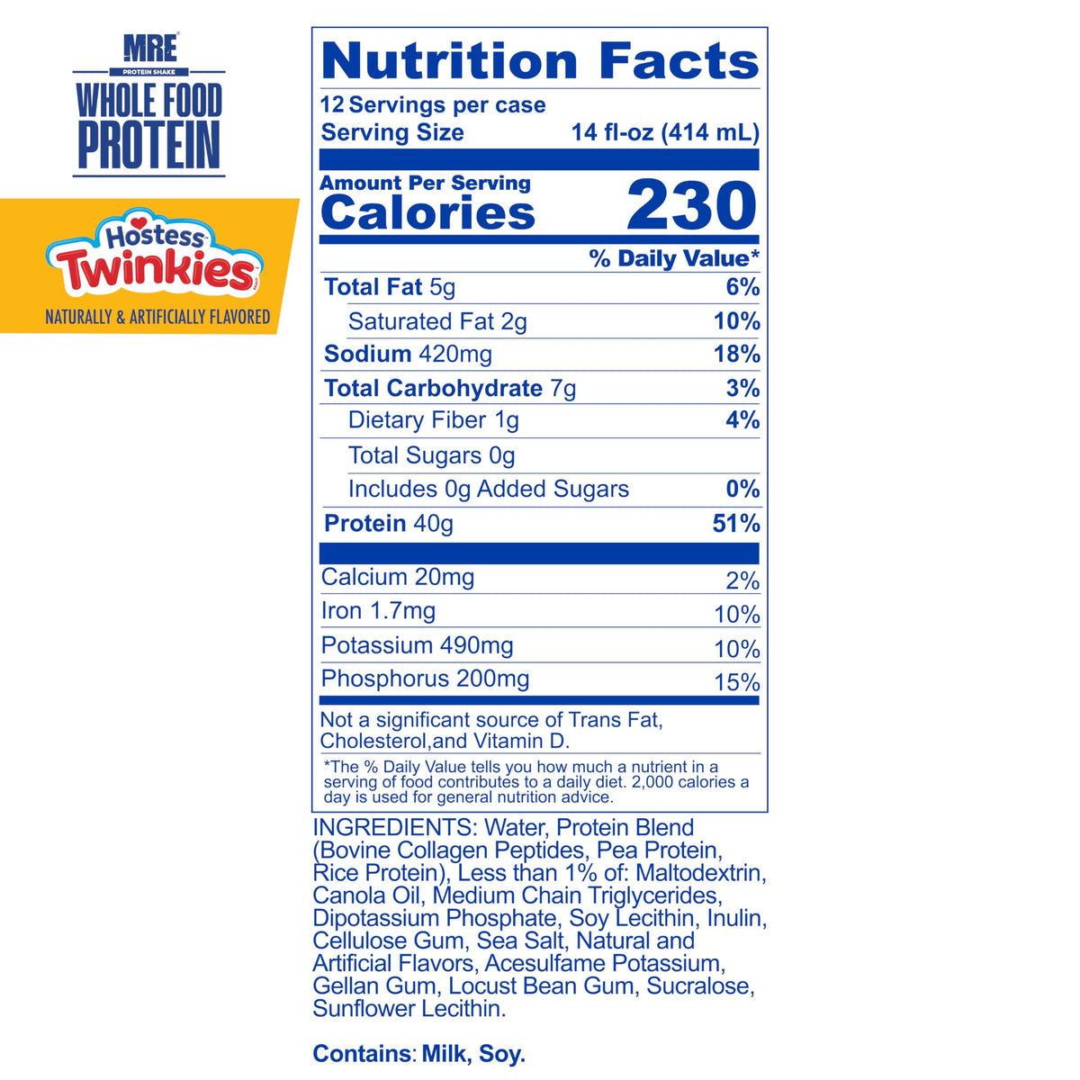 REDCON1 MRE RTD Protein Shake | Milk Chocolate | Lactose Free, 40g Protein - 12 Pack, 14 oz