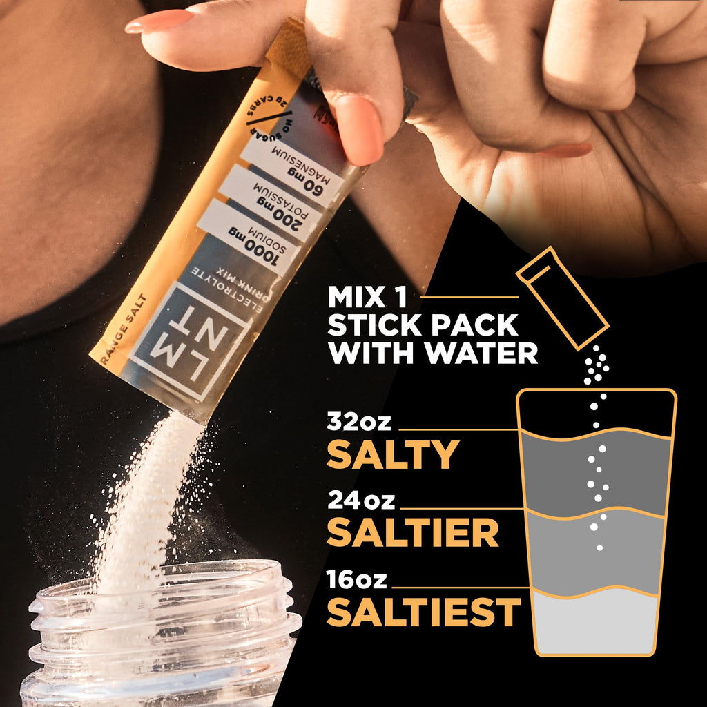 LMNT Zero Sugar Electrolytes - Raw Unflavored Salt | Drink Mix | 30-Count