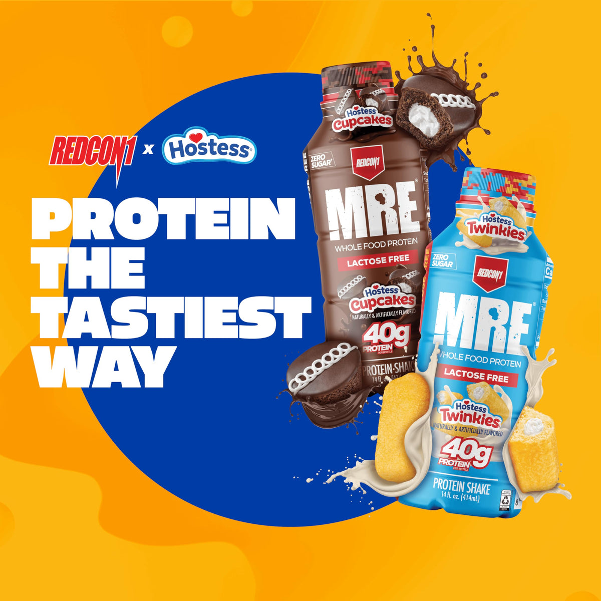 REDCON1 MRE RTD Protein Shake | Milk Chocolate | Lactose Free, 40g Protein - 12 Pack, 14 oz